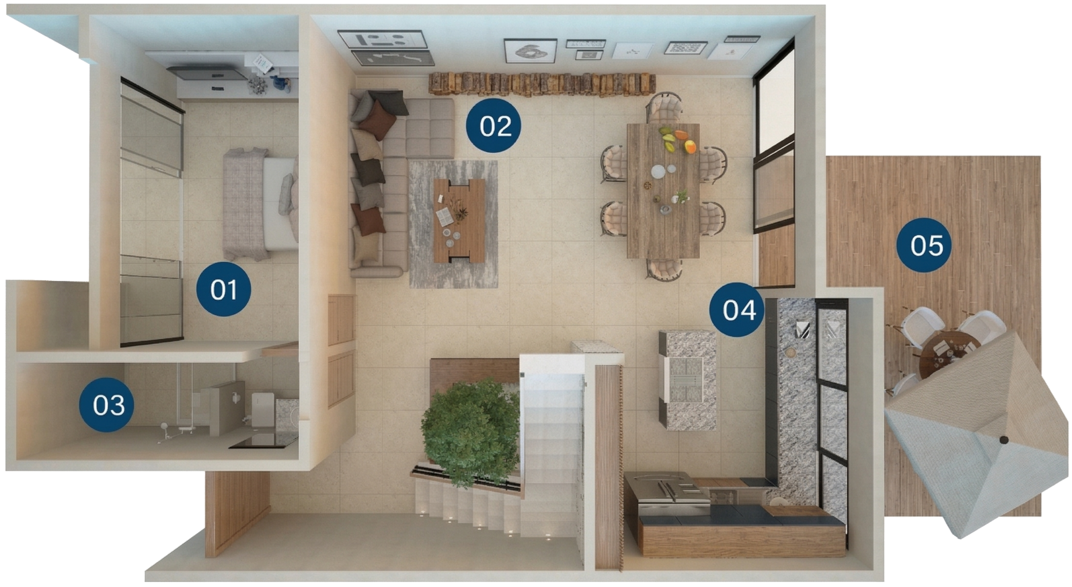 Planta baja — Modelo 2