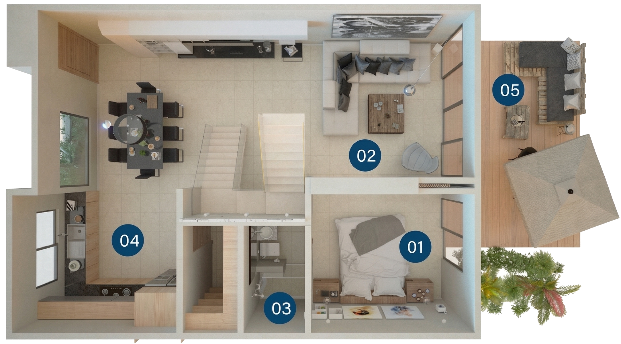 Planta baja — Modelo 1